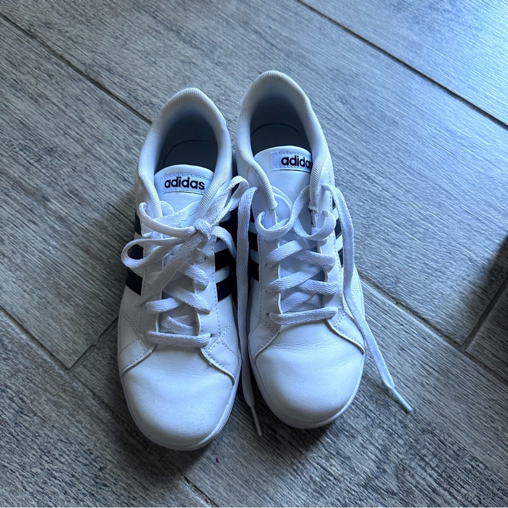 Adidas Women's White and Black Sneakers